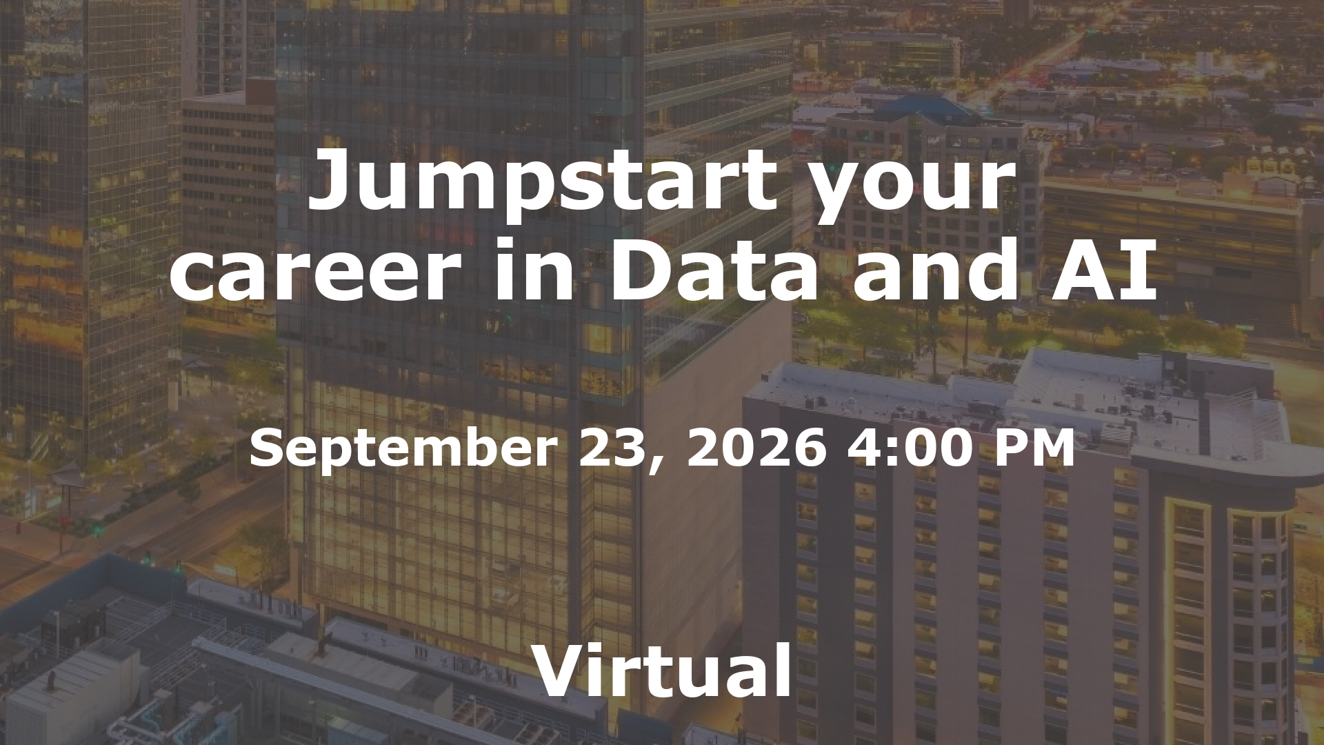 Jumpstart your career in Data and AI event image